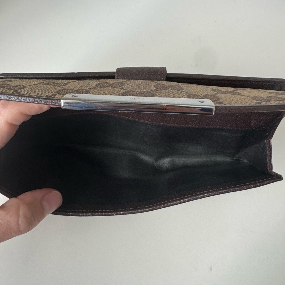 Gucci Vintage GG Monogram Canvas and Leather Continental Wallet - Picture 9 of 15